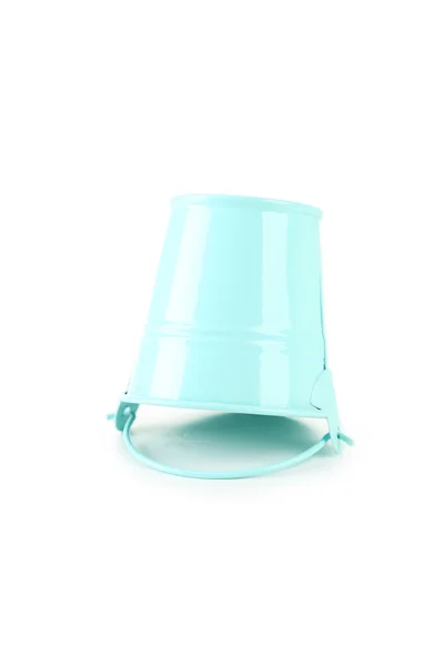 Modré prázdný kbelík — Stock fotografie