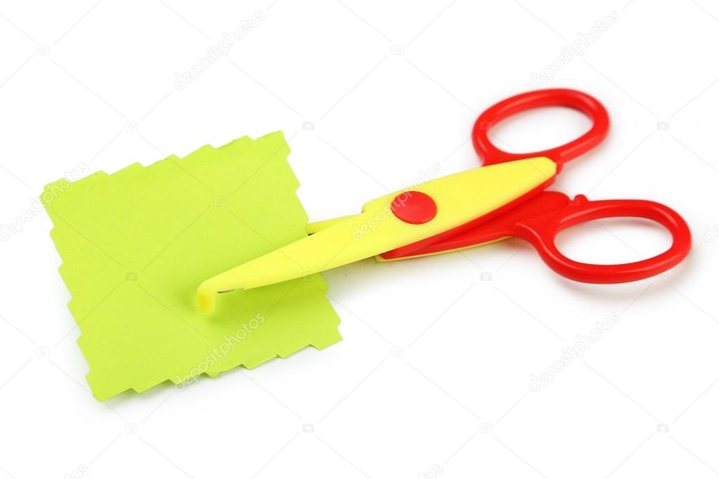 Figured scissors  with paper