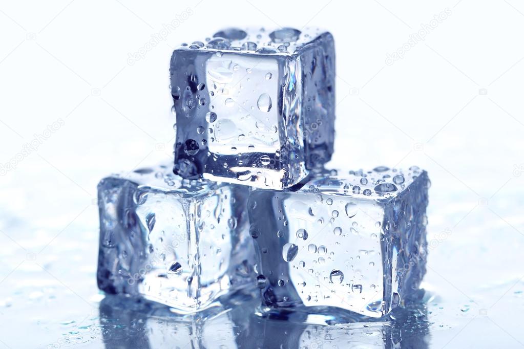 Ice cubes close up