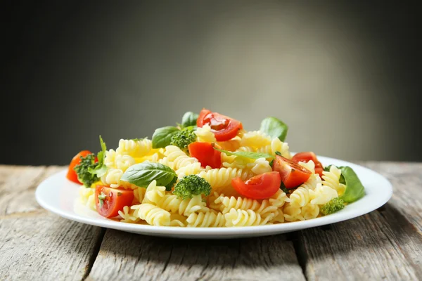 Delicious pasta on plate — Stock Photo, Image