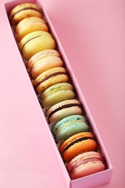 renkli Fransızca macaroons