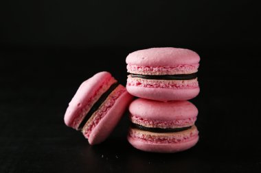 Pembe Fransızca macaroons