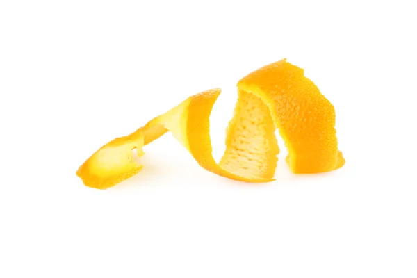 Casca de laranja isolada sobre branco — Fotografia de Stock