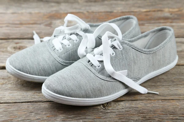 Pair of grey shoes — Stock Photo, Image