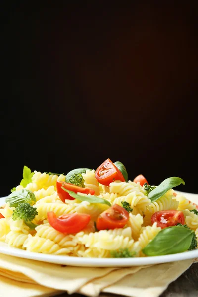 Delicious pasta on plate — Stock Photo, Image