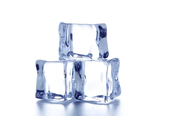 Ice cubes on white background — Stock Photo, Image