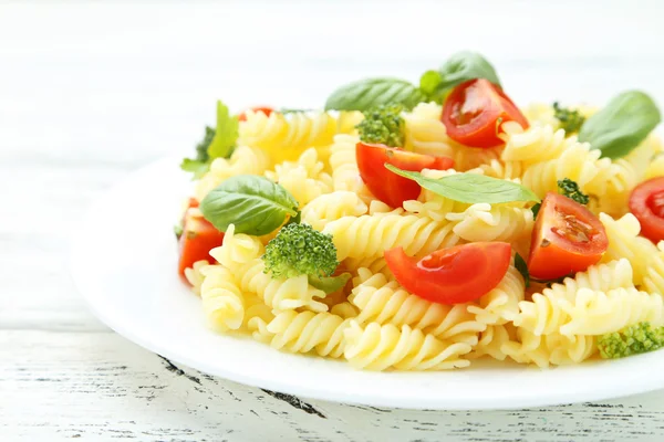 Delicious pasta on plate — Stock Photo, Image