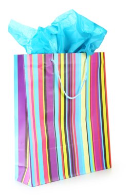 Renkli kağıt alışveriş çantası