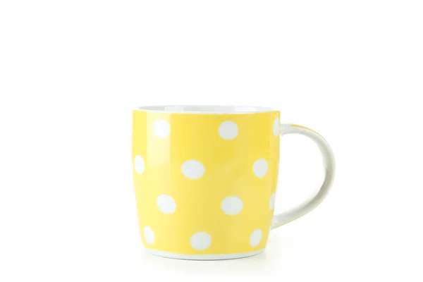 Yellow mug on white background — Stock Photo, Image