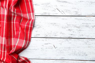 Peçete ahşap arka plan üzerinde