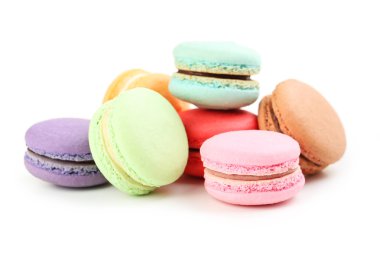 renkli Fransızca macaroons