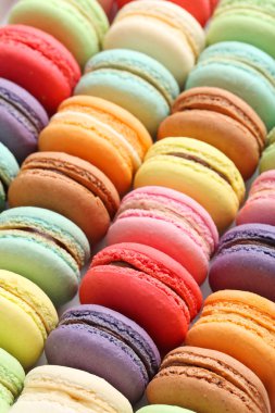 renkli Fransızca macaroons