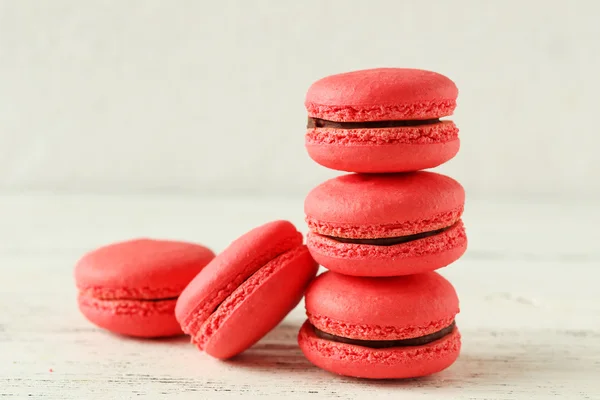 Kırmızı Fransızca macaroons — Stok fotoğraf