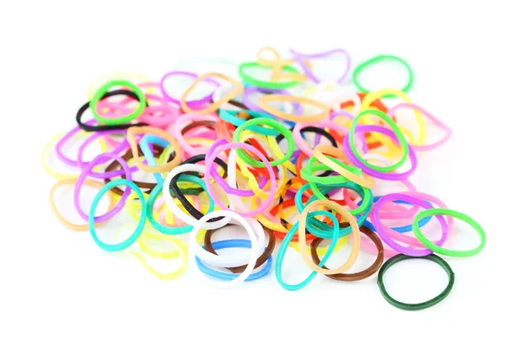 Colorful rubbers  on white — Stock Photo, Image