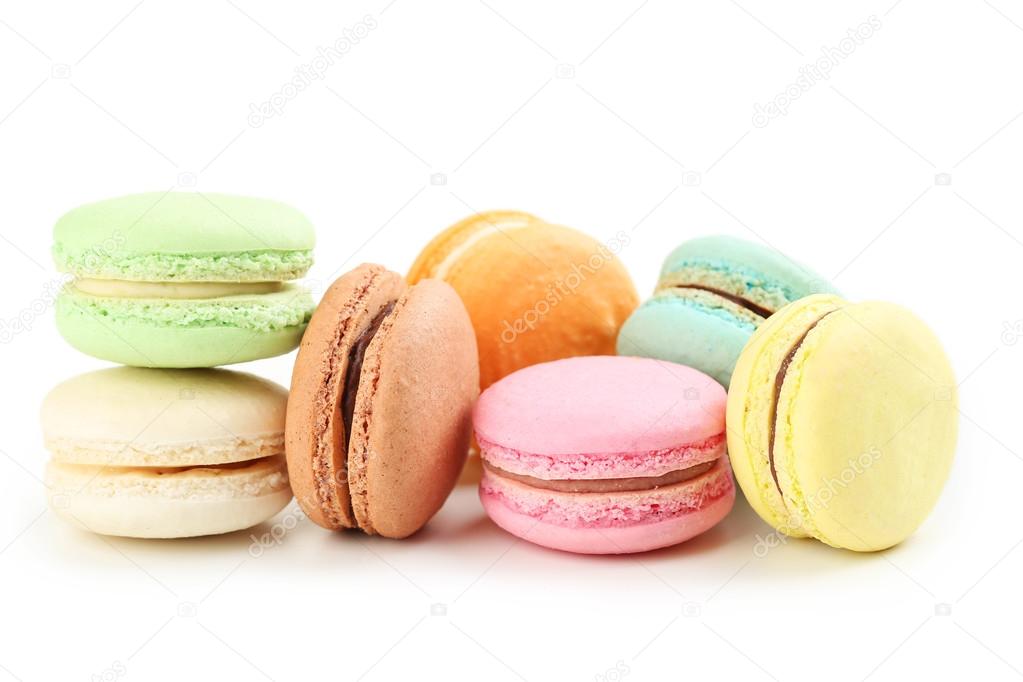 French colorful macaroons