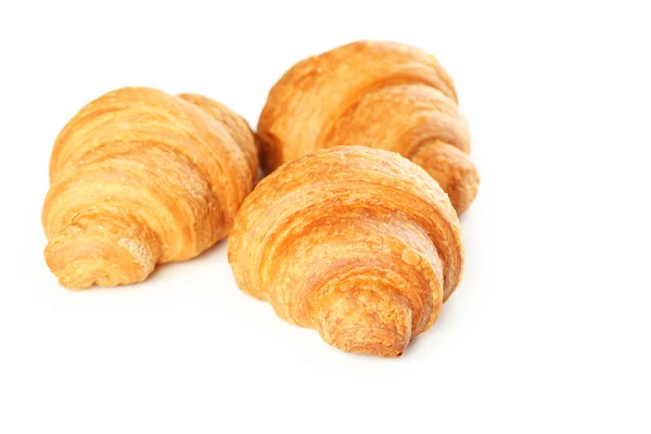 Smakelijke croissants voor het ontbijt — Stockfoto