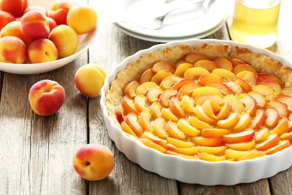 Apricot pie  with fruits — Stock Photo, Image