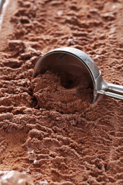 Çikolatalı dondurma scooped