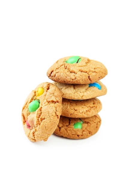 Cookies with colorful candies — Stock Photo, Image