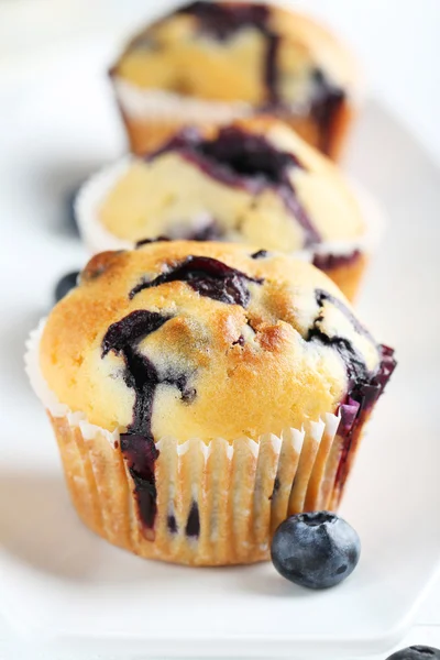 Lezzetli blueberry muffins — Stok fotoğraf