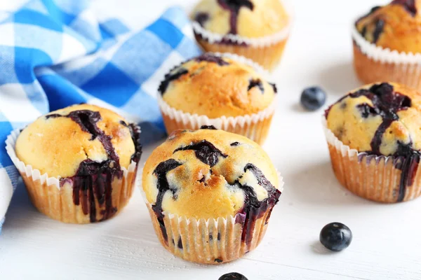 Leckere Blaubeermuffins — Stockfoto