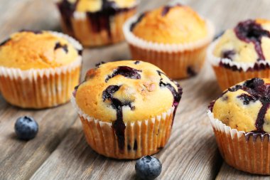 lezzetli blueberry muffins