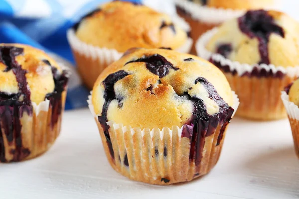 Tasty blueberry muffins — Stock Photo, Image