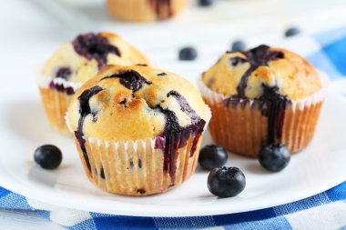 lezzetli blueberry muffins