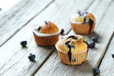 lezzetli blueberry muffins