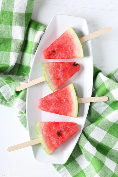 Mogna skivade vattenmelon — Stockfoto