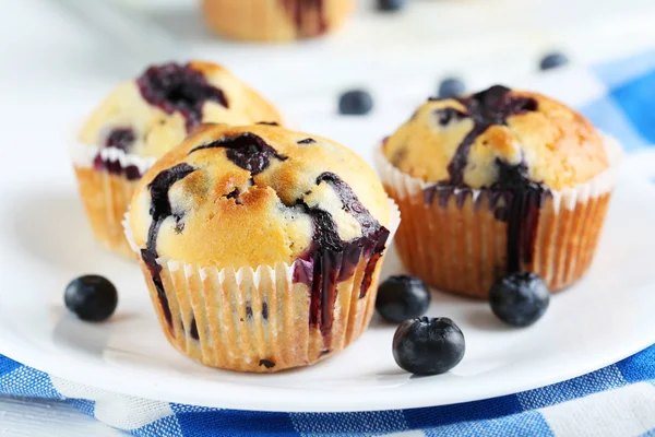 Lezzetli blueberry muffins — Stok fotoğraf