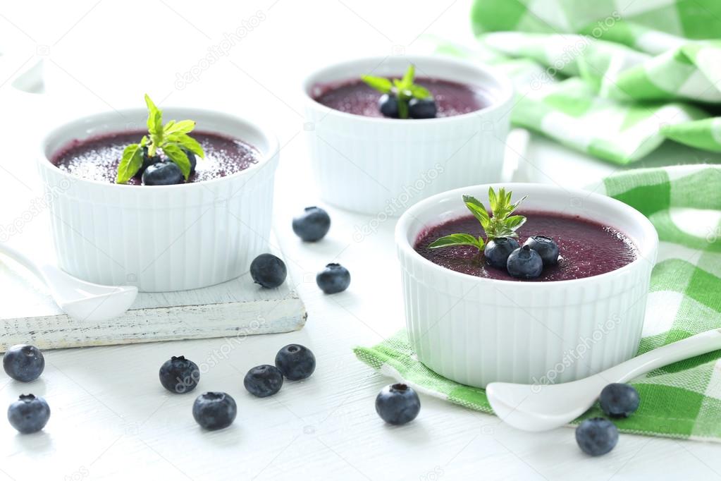 Delicious blueberry mousse