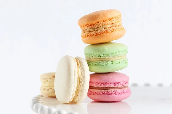 Macaron francesi colorati e gustosi — Foto Stock