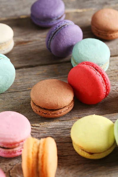 Macarons coloridos e saborosos franceses — Fotografia de Stock