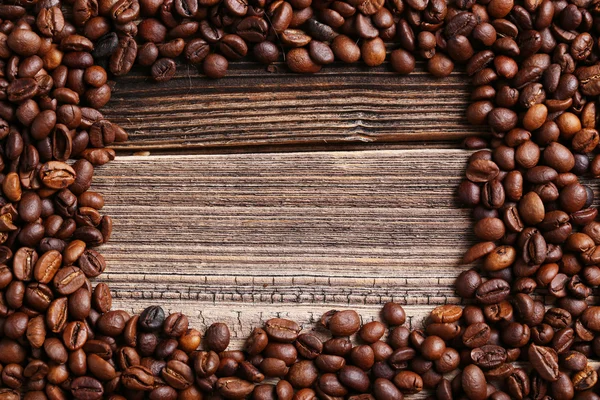 Moldura de grãos de café torrado — Fotografia de Stock