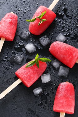 Karpuz dondurma ahşap tablo