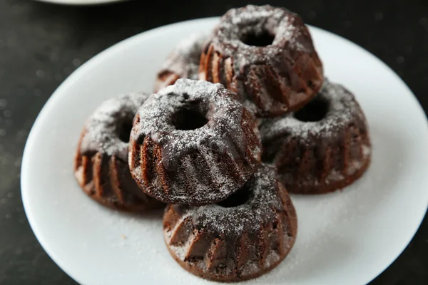 Chocolate bundt cakes — Stock Photo, Image