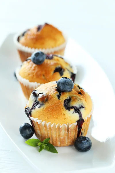 Muffin ai mirtilli saporiti — Foto Stock