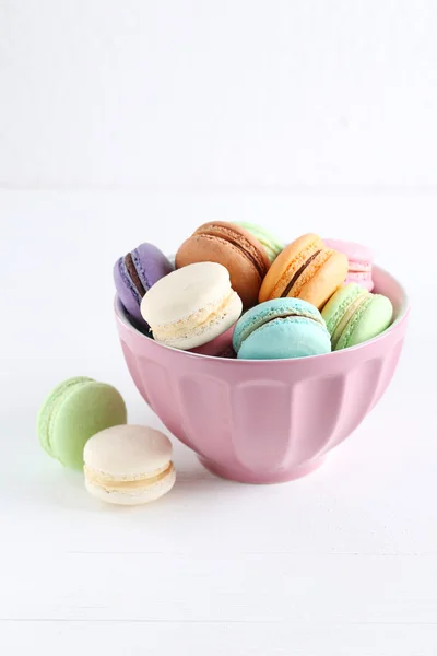 Macarons français colorés et savoureux — Photo