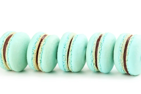 Tasty blue macarons — Stock Photo, Image