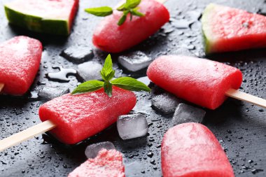 Karpuz dondurma ahşap tablo