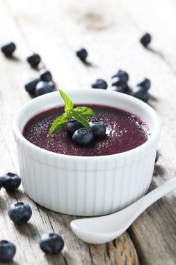 Kase lezzetli blueberry Mus