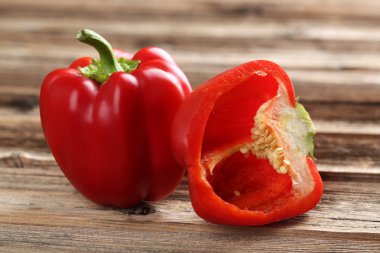 Red fresh peppers clipart
