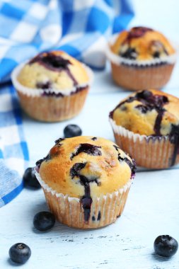 lezzetli blueberry muffins