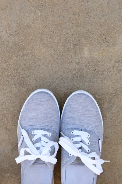 Pair of grey shoes — Stock Photo, Image