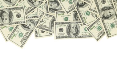 beyaz zemin üzerinde dolar