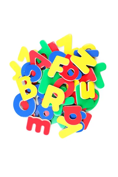 Magnetic plastic letters — Stock Photo, Image