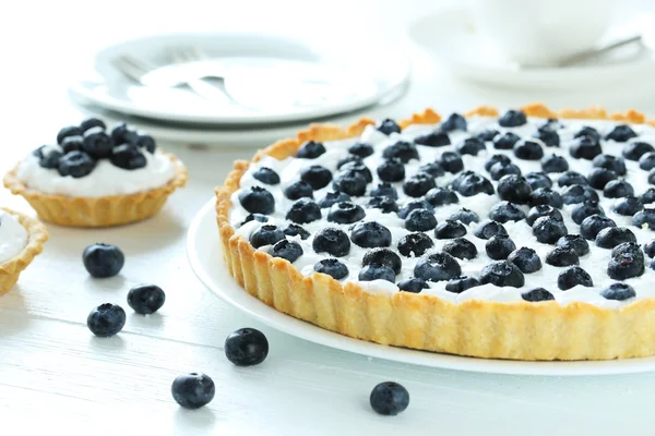 Pastel de tarta dulce con arándanos —  Fotos de Stock