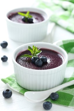 Kase lezzetli blueberry Mus