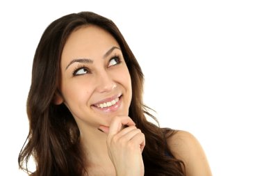 genç güzel esmer kadın